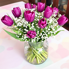 Dozen Purple Tulips