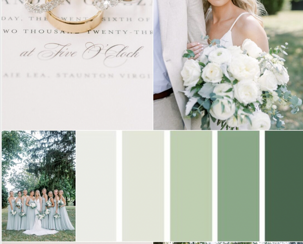 White, green, and accents of gold is classic(Promotion)